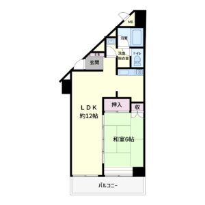 海前マンション　南房総市白浜町白浜　1LDK　480万円 間取り