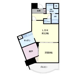 海前売マンション　南房総市白浜町白浜　1LDK　840万円 間取り