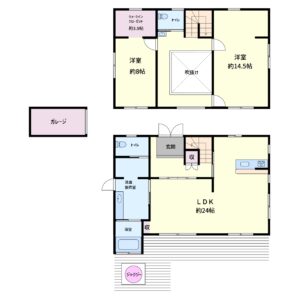 海一望売別荘　南房総市白浜町滝口　2SLDK　5900万円 間取り