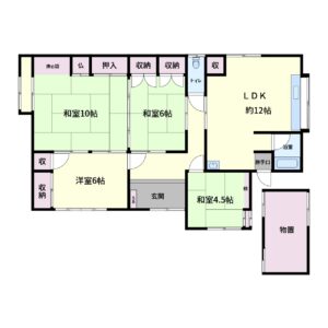 売家　館山市北条　4LDK　1780万円 間取り