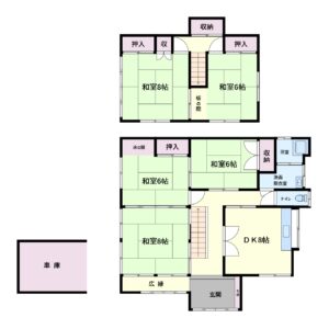 売家　南房総市千倉町瀬戸　5DK　950万円 間取り