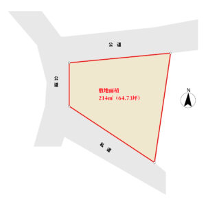売地　南房総市千倉町瀬戸　214㎡（64.73坪）　180万円 物件概略図