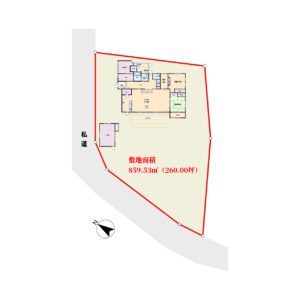 広庭付大型売家　鋸南町上佐久間　3SSLDK　4950万円 物件概略図