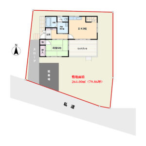 海遠望売別荘 鴨川市宮 2DK 1280万円 物件概略図