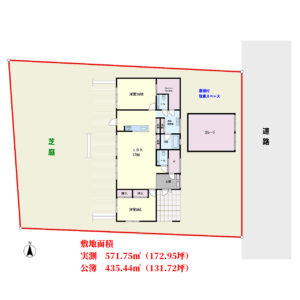 ガレージ付築浅売家　館山市那古　2SLDK　6800万円 物件概略図