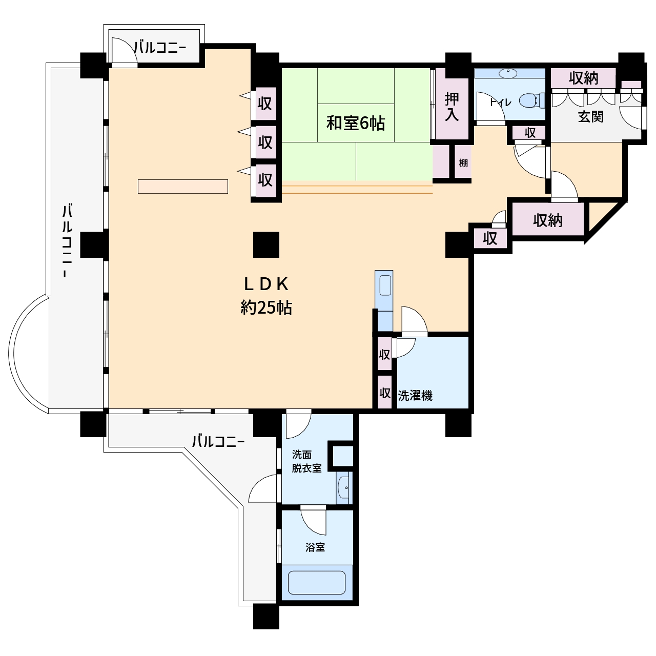 海望売リゾートマンション　鴨川市広場　1LDK　3280万円 間取り