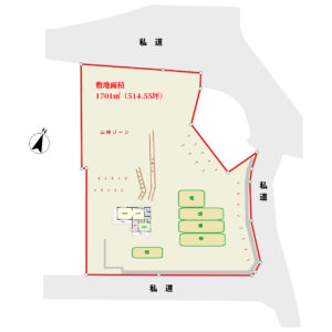 広庭付売別荘　館山市佐野　2SDK　1150万円 物件概略図