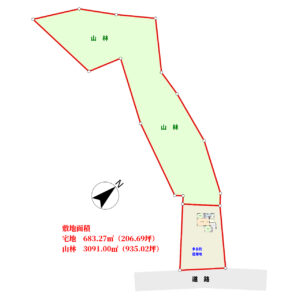 囲炉裏付売家　南房総市千倉町川戸　2LDK　1980万円 物件概略図