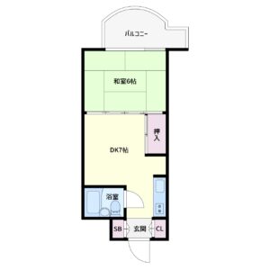 海望売リゾートマンション　鴨川市　1DK　320万円 間取り