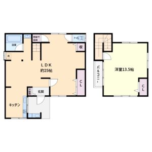 海浜売家　館山市船形　1LDK　1100万円 間取り