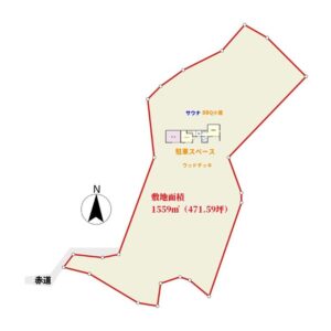 サウナ付売別荘　南房総市富浦町深名　4LDKほか　6400万円 物件概略図