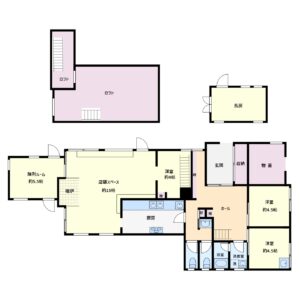 売店舗兼住宅　館山市神余（かなまり）　2R＋店舗他　1500万円 間取り