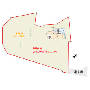 プチ山林付大型売別荘　安房郡鋸南町下佐久間　4LDK　2100万円 物件概略図