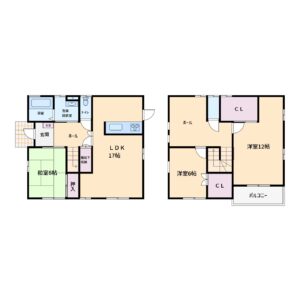 海浜売家　館山市加賀名　3SLDK　2360万円 間取り