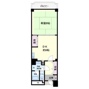 海一望売リゾートマンション　南房総市白浜町滝口　1DK　550万円 間取り