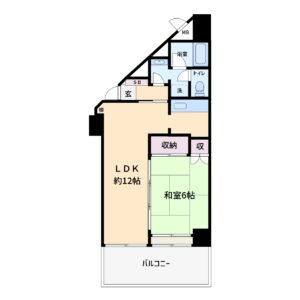 海前売リゾートマンション　南房総市白浜町白浜　1LDK　450万円 間取り