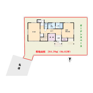 インナーガレージ付海浜売別荘　館山市加賀名　2SLDK＋ロフト他　2380万円 物件概略図