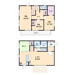 海遠望売家　館山市山本　4LDK　2450万円 間取り