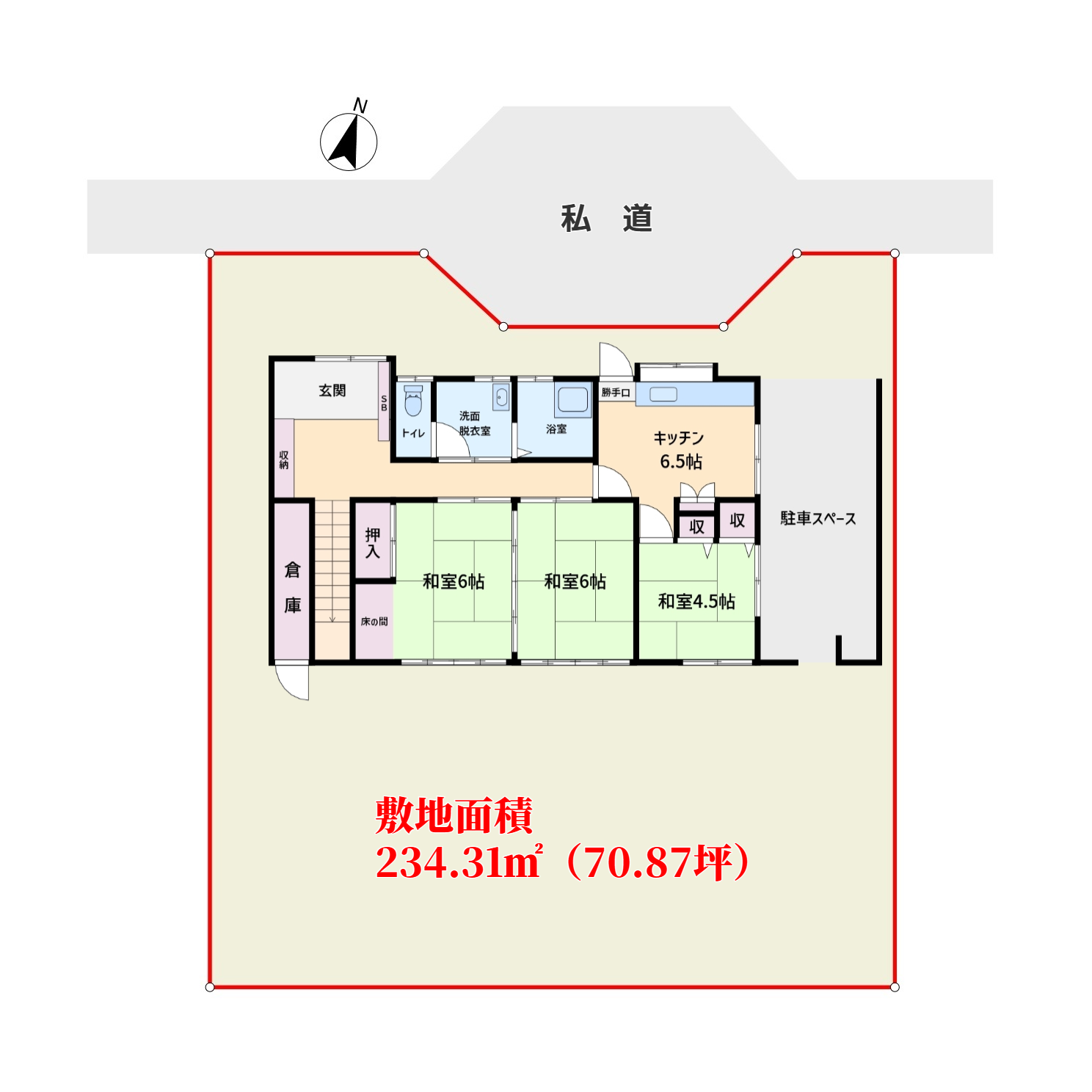 売家 館山市那古 5DK 580万円 物件概略図