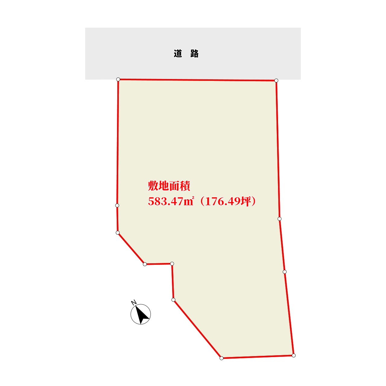 海近土地 館山市船形 583.47㎡(176.49坪) 1980万円 物件概略図