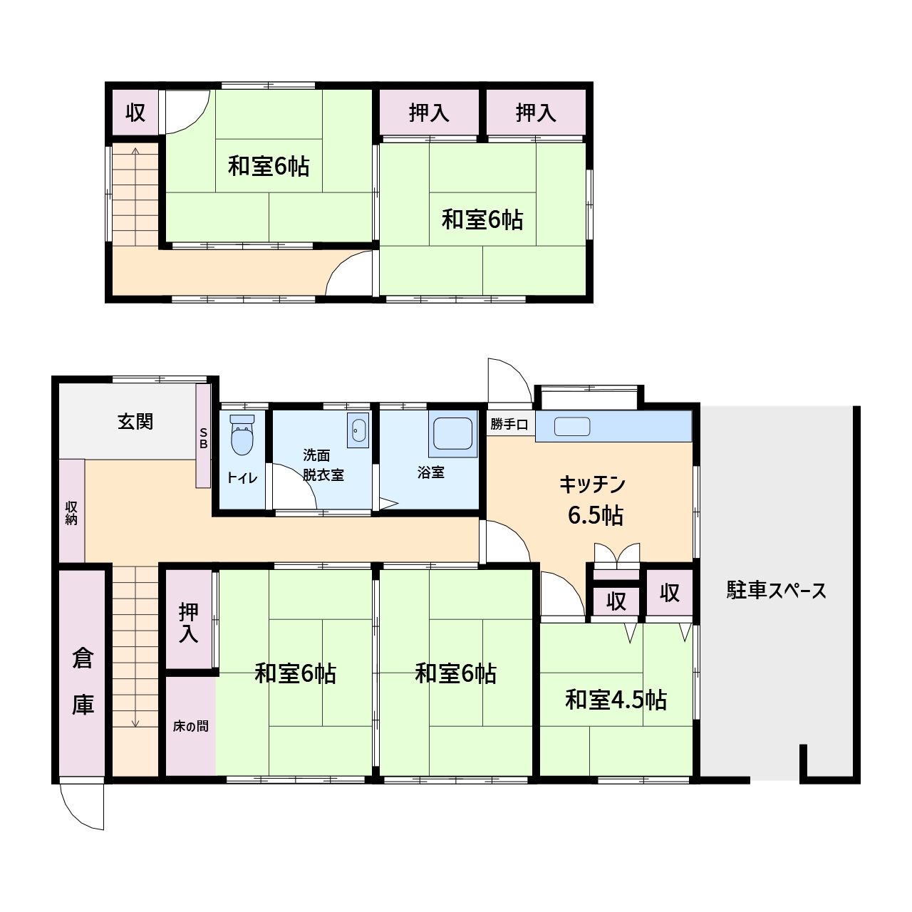 売家 館山市那古 5DK 580万円 間取り
