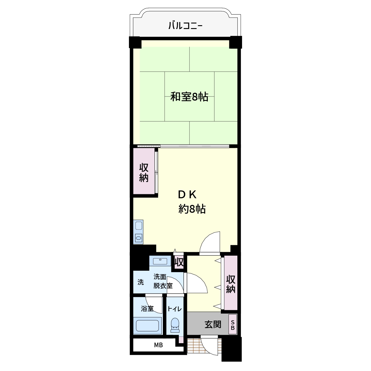 海一望売リゾートマンション 南房総市白浜町滝口 1DK 530万円 間取り