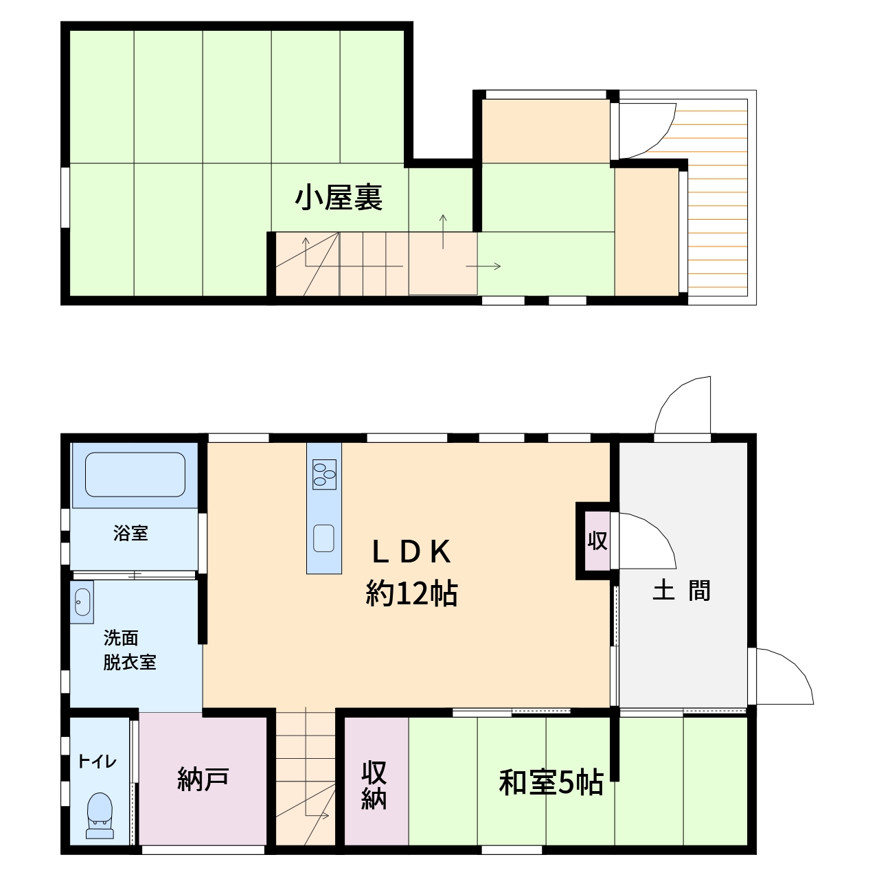 海望売小屋 館山市洲崎 1R+ロフト 880万円 間取り