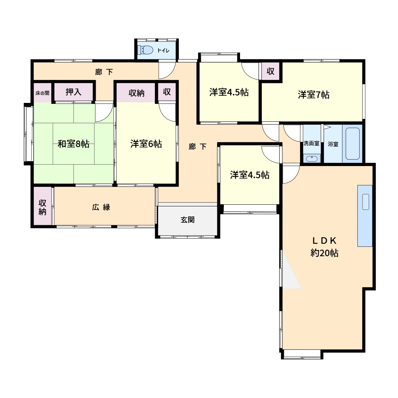 売民家 館山市水岡 5LDK他 1180万円 間取り