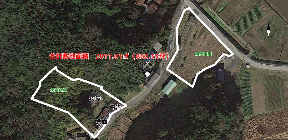 売民家　館山市水岡　5LDK他　1180万円 物件概略図