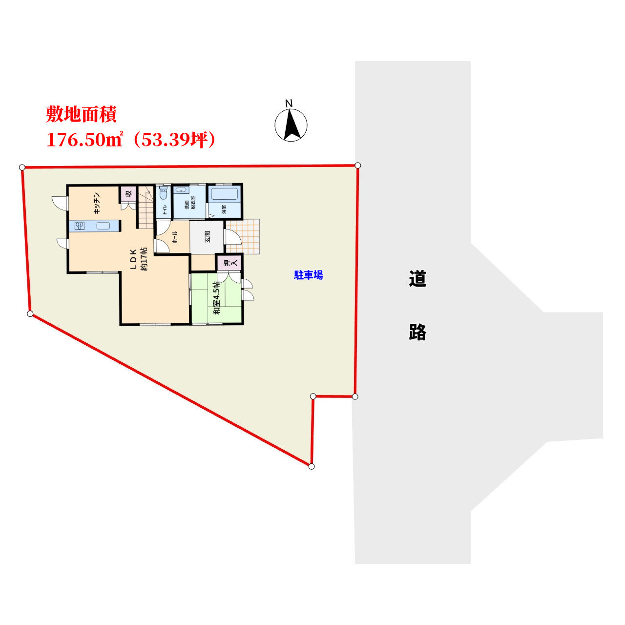 海浜売家　館山市北条　4LDK　3250万円 物件概略図