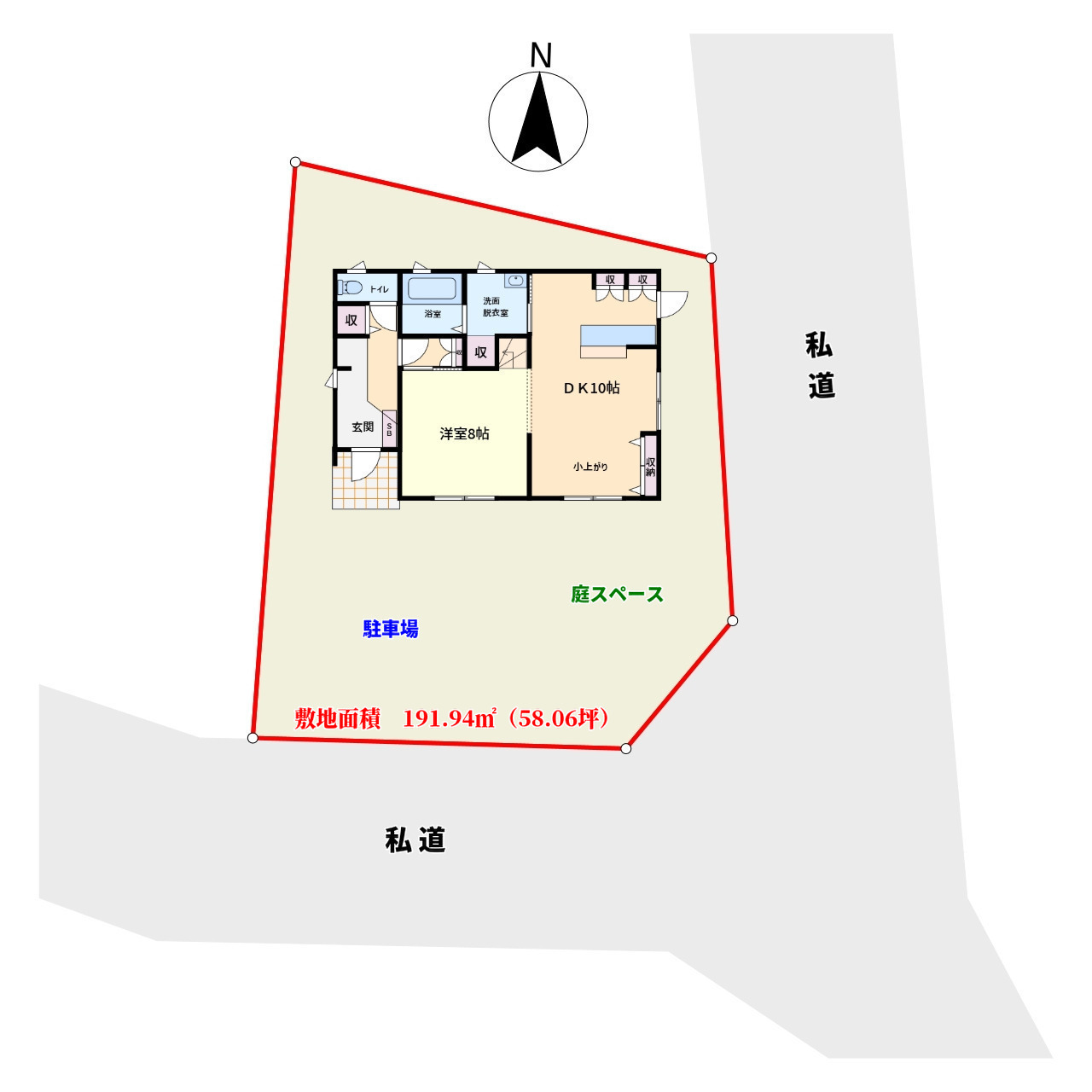海近売家 鴨川市天津 2SLDK 2500万円 物件概略図